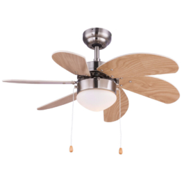 Globo Deckenventilator 3301 Nickel Matt Buche H/d: Ca. 35x78 Cm Max. 60 W