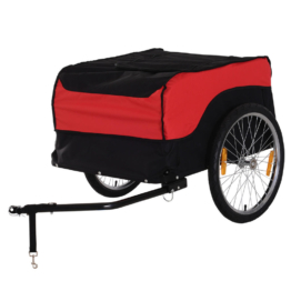 Homcom Fahrradanhänger Schwarz B/h/l: Ca. 75x64x135 Cm