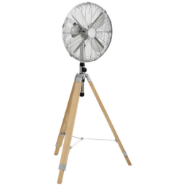 Tristar Standventilator Ve-5804 Silber Metall Holz B/h/t/d: Ca. 47x130x16x40 Cm