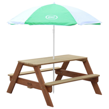 Axi Picknicktisch Nick Braun Holz B/h/l: Ca. 98x49x95 Cm