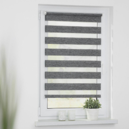 Doppelrollo Duo Go Green dunkelgrau B/L: ca. 90x220 cm
