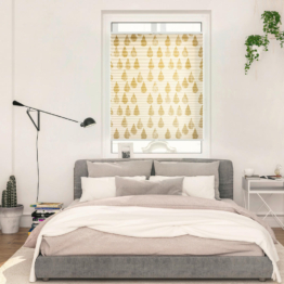 Spannplissee Golden Drops gold B/L: ca. 70x130 cm