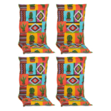 Beo Saumauflage für Hochlehner Nukus Mexico bunt Polyester-Mischgewebe B/L/S: ca. 52x120x8 cm 4er Set