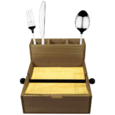 Serviettenhalter natur Holz B/H/L: ca. 25x12,5x19 cm