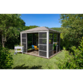Sojag Pavillon Striano champagner Aluminium B/H/L: ca. 362x296x427 cm