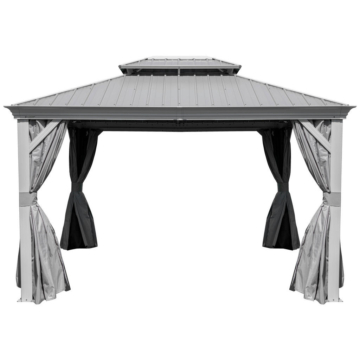 Sojag Pavillon-Vorhang-Set Messina taupe Polyester