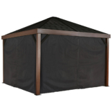 Sojag Pavillon-Vorhang-Set South Beach & Valencia schwarz Polyester