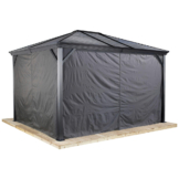Sojag Pavillon-Vorhang-Set Ventura anthrazit Polyester