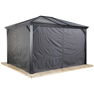Sojag Pavillon-Vorhang-Set Ventura anthrazit Polyester