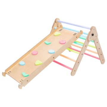 KateHaa Kletterdreieck mit Kletterwand pastell B/H/T: ca. 72x62x120 cm