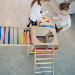 KateHaa Kletterwürfel mit Leiter regenbogen B/H/T: ca. 58x58x175 cm