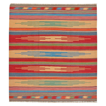 PersaTepp Teppich Kelim Gashgai bunt B/L: ca. 132x145 cm
