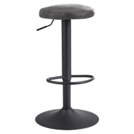 Barhocker grau schwarz Eisen Polyester B/H/T: ca. 40x79x40 cm