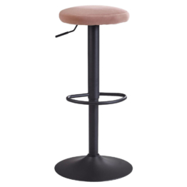 Barhocker rosa schwarz Stoff Eisen B/H/T: ca. 40x58x40 cm