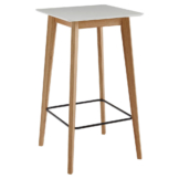 Bartisch weiß natur MDF B/H/T: ca. 60x110x60 cm