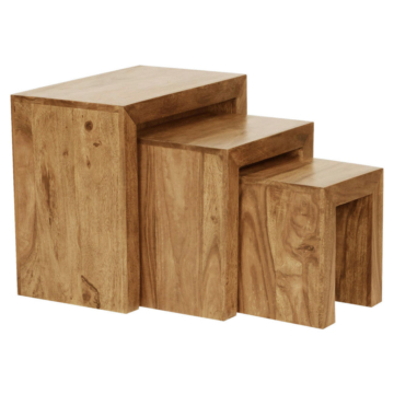 Beistelltisch 3er-Set natur Akazie