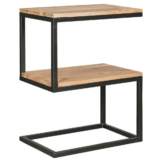 Beistelltisch natur schwarz pulverbeschichtet Akazie Metall B/H/T: ca. 45x60x30 cm