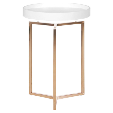 Beistelltisch weiß Kupfer MDF Metall B/H/T: ca. 42x51x42 cm