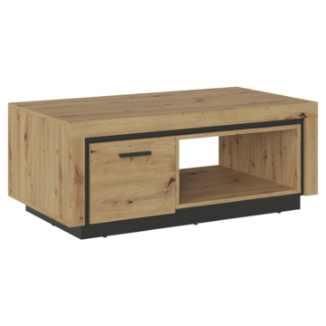 Couchtisch Eiche Artisan Nachbildung schwarz B/H/T: ca. 110x44x60 cm