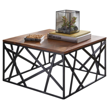 Couchtisch natur lackiert schwarz lackiert B/H/T: ca. 60x35x60 cm