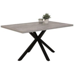 Esstisch CLEO I Beton Optik anthrazit B/H/T: ca. 140x76x90 cm