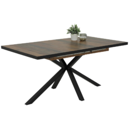 Esstisch MALOU I Eiche Old Wood Nachbildung schwarz B/H/T: ca. 160x76x90 cm
