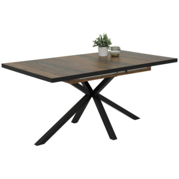 Esstisch MALOU I Eiche Old Wood Nachbildung schwarz B/H/T: ca. 160x76x90 cm