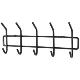 Garderobenleiste  schwarz pulverbeschichtet Stahl B/H/T: ca. 42x17x7 cm