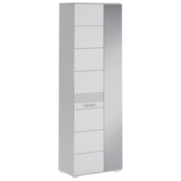Garderobenschrank Linus weiß weiß Hochglanz B/H/T: ca. 62x190x37 cm