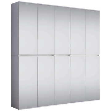 Garderobenschrank Mirror weiß B/H/T: ca. 185x191x34 cm