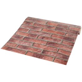 Papiertapete Steinoptik rot B/L: ca. 53x1005 cm