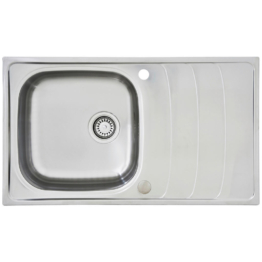 Respekta Einbauspüle Miami 86 x 50 Edelstahl B/H/T: ca. 86x19x50 cm