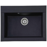 Respekta Einbauspüle Ohio 66 x 50 S schwarz Mineralite B/H/T: ca. 66x21x50 cm