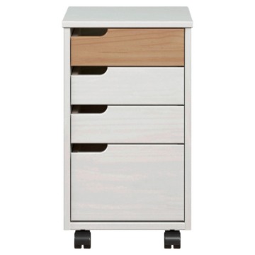 Rollcontainer Mestre weiß kiefer B/H/T: ca. 32x57x38 cm