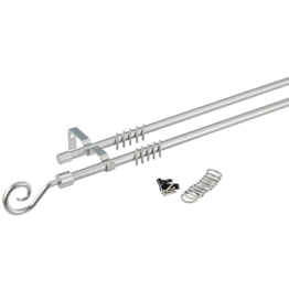 Stilgarnituren Kringel silber Metall D: ca. 1,6 cm ausziehbar von ca. 130 bis 240 cm 2.0 Läufe