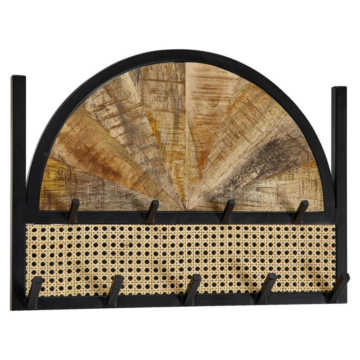 Garderobe natur schwarz pulverbeschichtet B/H/T: ca. 53x40x7,5 cm