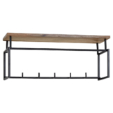 Garderobe natur schwarz pulverbeschichtet B/H/T: ca. 71x29x20 cm