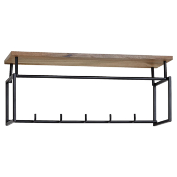 Garderobe natur schwarz pulverbeschichtet B/H/T: ca. 71x29x20 cm