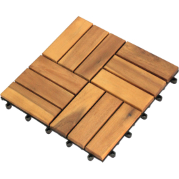 Terrassenfliese Akazie, 9 Stück im Paket hellbraun B/L: ca. 30x30 cm