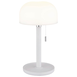GLOBO LED-Tischleuchte NORMAN 21016W Opal weiß Bambus Kunststoff H/D: ca. 28x15 cm 1 Brennstellen