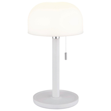 GLOBO LED-Tischleuchte NORMAN 21016W Opal weiß Bambus Kunststoff H/D: ca. 28x15 cm 1 Brennstellen