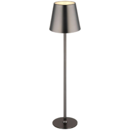GLOBO LED-Tischleuchte VANNIE 58438GM Opal Chrom schwarz Kunststoff Metall H/D: ca. 47x11,2 cm 1 Brennstellen