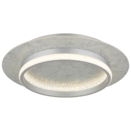 GLOBO LED-Deckenleuchte MARY 62000102 Opal silber klar Metall Kunststoff H/D: ca. 8,2x40 cm 1 Brennstellen