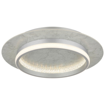 GLOBO LED-Deckenleuchte MARY 62000102 Opal silber klar Metall Kunststoff H/D: ca. 8,2x40 cm 1 Brennstellen