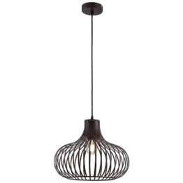 GLOBO Pendelleuchte MATEO 33370111X rost Metall H/D: ca. 150x40 cm E27 1 Brennstellen