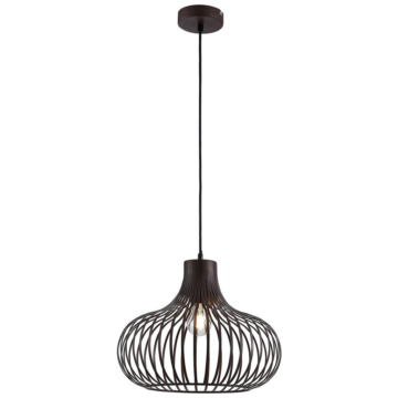 GLOBO Pendelleuchte MATEO 33370111X rost Metall H/D: ca. 150x40 cm E27 1 Brennstellen