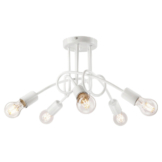 Lamkur Deckenleuchte CAMILLA 31637 weiß Stahl H/L: ca. 30x46 cm E27 5 Brennstellen