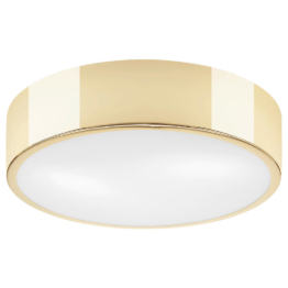 Lamkur Deckenleuchte DANTE 43937 gold Glas Stahl H/L: ca. 8x37 cm E27 2 Brennstellen