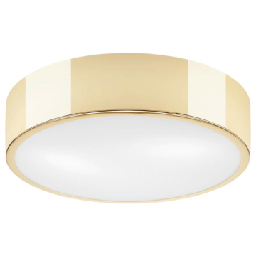 Lamkur Deckenleuchte DANTE 43937 gold Glas Stahl H/L: ca. 8x37 cm E27 2 Brennstellen