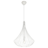 Lamkur Pendelleuchte BALERINA 29634 weiß Stahl H/L: ca. 90x38 cm E27 1 Brennstellen